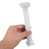 12 Pieces White Plastic Roman Pillars Cake Stand Rods for Tiered Cake Support and Decoration V1369-AZ3-W-16871