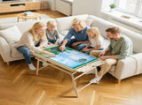 VEVOR 1500 Piece Puzzle Board with Folding Leg Portable Wooden Jigsaw 86x63cm V952-PTZ1500JXWGZFZBQA001V0