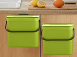 Small Plastic Trash Can, Hanging Small Trash Can with Lid Under Sink for Kitchen, Food Waste Bin for V1259-DP01-A-2074