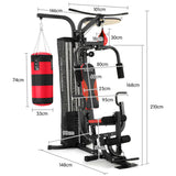 Home Gym Multi Station with Boxing Punching Bag Speed Ball Powertrain HGS-4610-045