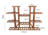 Large Wood Plant Stand Shelf V767-XJJ149