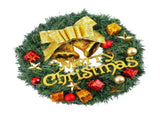 Xmas Wreath for Front Door Plastic Xmas Pine Wreath Decoration with Balls Ornament for Fireplace V1294-YM0901-3115240094613