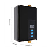 220V 5.5KW Mini Instant Electric Water Heater Tankless Shower Hot Water System Kitchen Black V1294-YM0901-JY21738-03