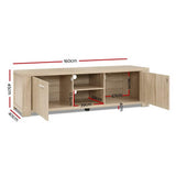 Artiss TV Cabinet Entertainment Unit 160cm Pine Maxi FURNI-N-MAXI-TV160-WD-AB