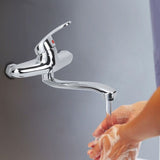 Wall Mounted Kitchen Sink Faucet Hot Cold Water Mixer Tap Double Holes V1294-YM0901-JY18133
