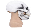 Halloween Scary Skull Mask Adult Full Head Latex Skull Helmet Glowing Eyes with Moving ChinWhite V1294-YM0523-3117210187811