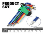 Hex Key Set With Unique Color Coding Premium Alloy Steel Tool Enhancing Grip Suitable For Precise V1192-AZ-W-23370