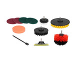 11PCS Drill Brush Attachment Power Scrubber Polishing Pad for Wall Cleaning Ground Dust Removal V1294-YM0901-3114210067011