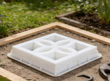White Plastic Hollow Mold for Concrete Brick Making, Cement Block Form for Precise Construction V1369-AZ3-W-19228