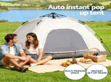 Weisshorn Camping Tent Instant Tent Pop up 2 Person Outdoor Hiking Tents Hiking Beige XFEL-TENT-210D-BE