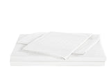 KENSINGTON 1200TC COTTON SHEET SET IN STRIPE-DOUBLE - WHITE ABM-202128