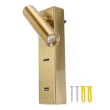 LED Wall Mounted Reading Light Simple Rechargeable Adjustable Angle Wall Lamp for Hotel V1294-YM0512-3119220167611