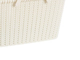 Imitation Rattan Woven Basket Plastic Handheld Fruit Storage Basket Beige for Home V1294-YM0901-3117240204111