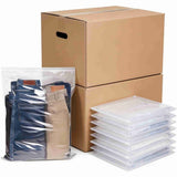10Pcs Plastic Storage Bags, 16 x 24 5 Gallon Extra Large Clear Reclosable Zipper Bags for Clothes, V1192-AZ-W-17425