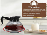 Coffee Decanter Pot, 1.2QT Universal Pot Commercial Maker Replacement with Black Handle for Machine V1259-DP01-A-698
