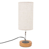 Table Lamp with Wireless Charger ABS USB Modern LED Dimmable Bedside Nightstand Lamp for Bedroom V1294-YM0901-3119230117411