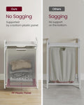 VASAGLE Laundry Hamper with Shelf and Pull-Out Bag 65L White V227-9101263002000