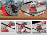 10PCS Wire Wheel for 4 1/2" Angle Grinder Set, Wheel Brushes with 5/8" Thread Arbor for Rust, , V1192-AZ-W-20879