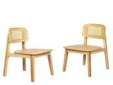 Levede 4x Rattan Dining Chair Wooden Kitchen Chair CH1145-2-NTX2