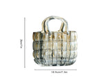 Glass Vase Transparent Hand Basket Living Room Flower Arrangement Creative Bag Fish Tank V1294-YM0521-230531MQ05-5