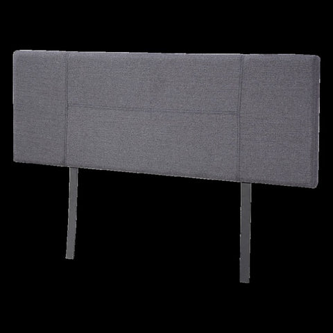 Linen Fabric Queen Bed Headboard Bedhead - Grey V63-800777