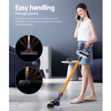 Devanti Stick Vacuum Cleaner Bagless Cordless 150W Gold VAC-CL-K7-GD