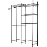 VEVOR Over Washer and Dryer Storage Shelf Two Row 5 Tiers Washer Rack Black V952-LDXYJZJTJKBD41L6S001V0