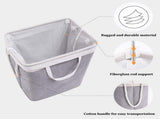 Collapsible laundry basket with lid, leak-proof and foldable bin, with removable bag, large V1188-MS-313-1036