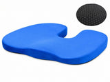 Blue Memory Foam Seat Cushion - 44 x 35 x 6 cm Polyester Chair Pad, Anti-slip bottom,Thickened V888-ELOSUNG56049-5
