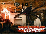Giant Spider 6.6 Ft, 2M Halloween Decorations Fake Halloween Decor Spiders Large, Furry Spiders for V1107-116-16380-BLK-4PACK