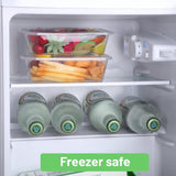 120pcs 1500ml Reusable Food Containers Plastic Storage Meal Prep w/ Lids V563-FC1500-10-12PK