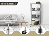Modular Wire Storage 45x45cm Steel Shelving Chrome With Wheels For Garage Warehouse Or Kitchen V63-841291