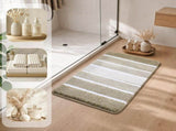 Bathroom Rugs,Ultra Soft Absorbent Bath Mat,Beige Non-Slip TPR Backing Stays in Place, Machine V1107-113-91831-BEI4