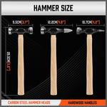 7 Piece Car Dent Auto Body Panel Repair Tool Kit Wooden Handles Beating Hammers V465-86083