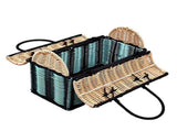 Handwoven Multi-Color Plastic Tote Bag for Storage and Versatile Use V1192-AZ-W-29783