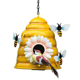 Beehive Bird Houses Outside Iron Hanging Birdhouses Garden Bird Nest Houses for Small Sized Bird V1294-YM0523-10341550