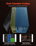 VEVOR Mid-Tower ATX PC Case Dual Chamber Gaming Computer Case No Fan Included V952-DNJXSQZT120MM60AL001V9