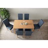 ALLEGRO Dining Table 6x MESI Dining Chair - 7 Piece Dining Set - Natural V656-145078-3X241342
