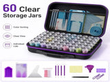 60 Slots Diamond Painting Storage Containers, Portable Bead Organizer Case with 60 Jars and Diamond V1370-AZ4-15145
