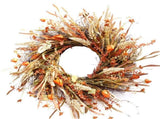 Decorative Wreath Outside Home Front Door Hanging Artificial Garland Thanksgiving Decoration 24in V1294-YM0901-210607XU02