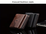 men's business clutch bag, large capacity handbag, double zipper wallet, multi card slots purse, PU V1106-918-60231-BLK-M