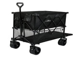 Lambu Folding Wagon Cart Double Shelves UM1259-BK