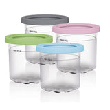 4 Pack of Silicone Lid Containers Replacement for and Lids - Compatible with Series Ice Cream Makers V1192-AZ-W-11385