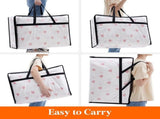 4 Piece Transparent Clothing Storage Bag Set with Zipper, 60 L, 60 x 42 x 24 cm V1237-MS-912-019