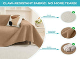 71" x 91" Couch Protector from Cat Claws, Waterproof Couch Cover Anti Slip,Couch Cover 3 Cushion V1107-102-83475-BRN1