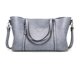 Elegant PU Leather Tote Bag with Detachable Strap - Light Blue V888-ELOSUNG15335