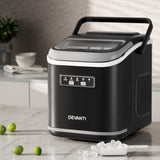 Devanti Ice Maker Machine Portable 12kg Countertop w/Self Cleaning 1.3L Black IM-ZB12K-BK