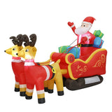 Santaco LED Inflatable Santa Sleigh Reindeer 2.2M INFL1051