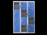 12-Door Locker for Office Gym Shed School Home Storage - 4-Digit Combination Lock V63-839001