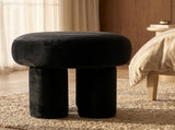Interior Ave - Bentley Velvet Ottoman - Black V355-IA-OTT-BNT-BLK